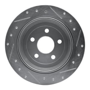 Ford Windstar Brake Rotor (1) - Rear Left - R1 Concepts - Drilled & Slotted - Silver - `95-`03
